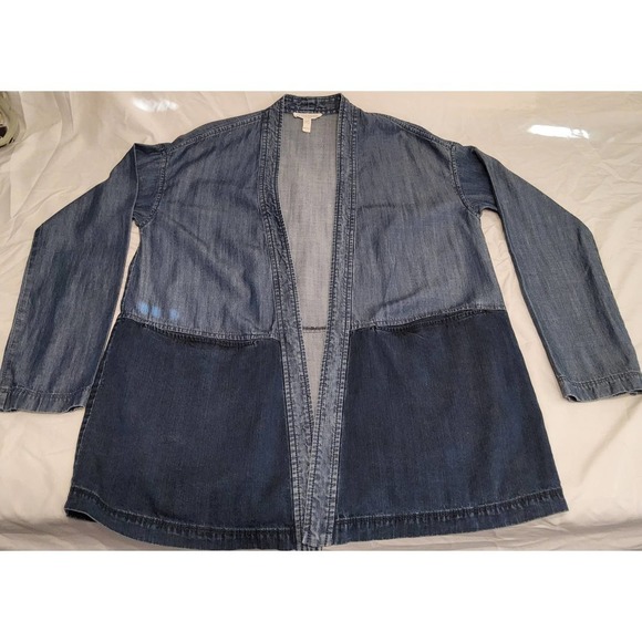 Eileen Fisher Jackets & Blazers - EILEEN FISHER Midnight Petite Tencel Denim Kimono Jacket PP/PTP